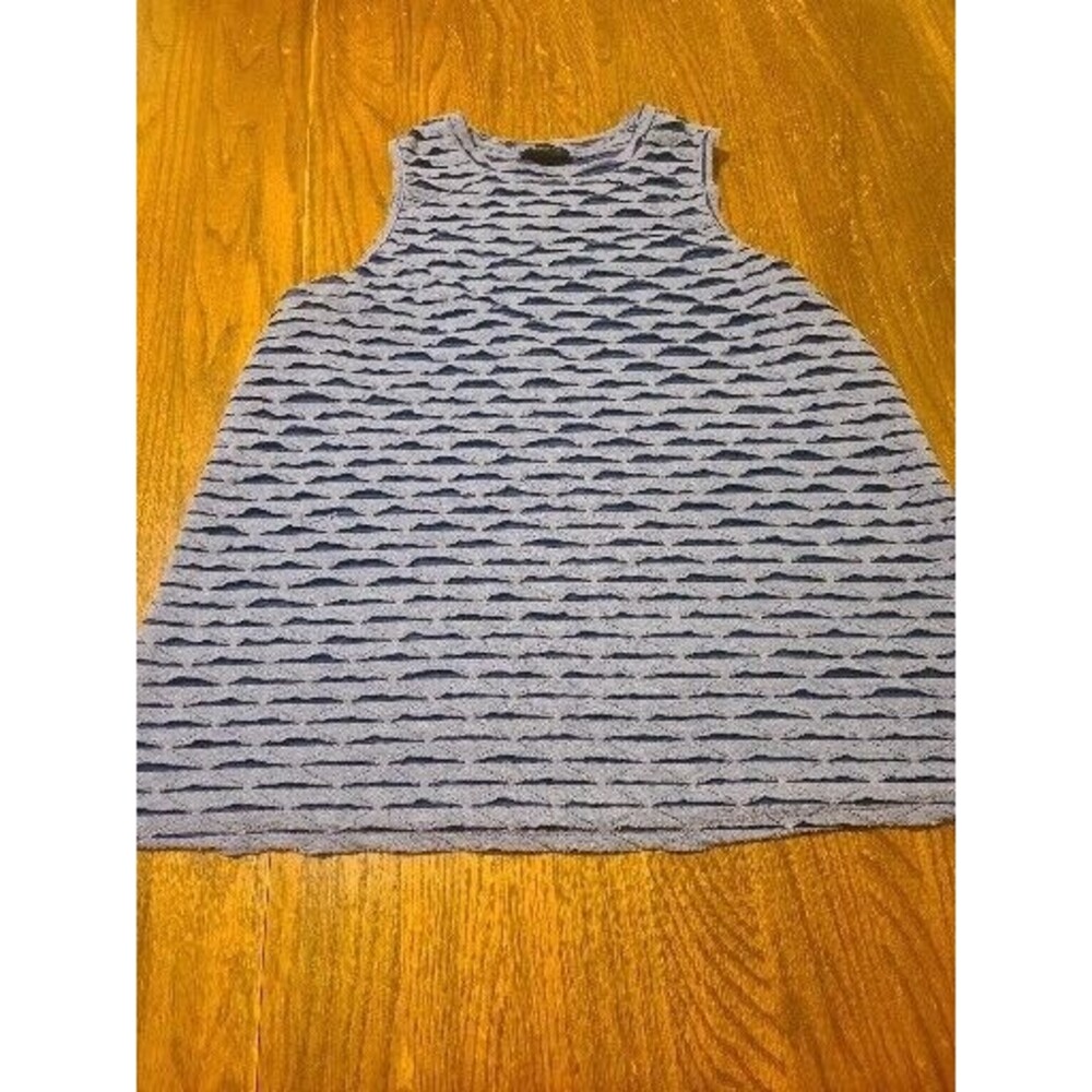AB Studio Blue Sleeveless Womens Top XL
